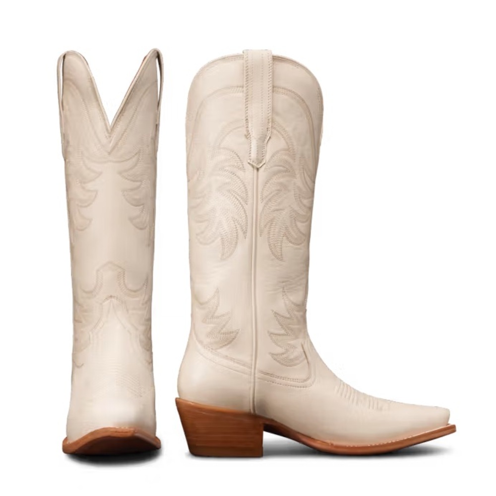 Tecovas White Annie Leather Cowboy Boots